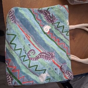 Colorful Seahorse Tote Bag